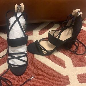 Guess Ankle Strap Black Heels